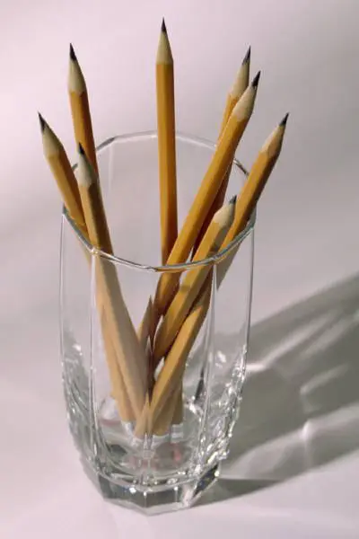 jar of sharpened pencils