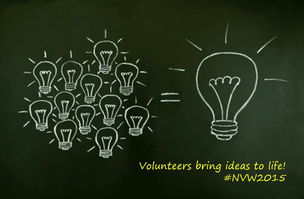 Volunteers bring ideas to life #NVW2015