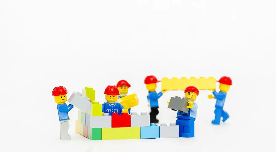 Lego men in construction